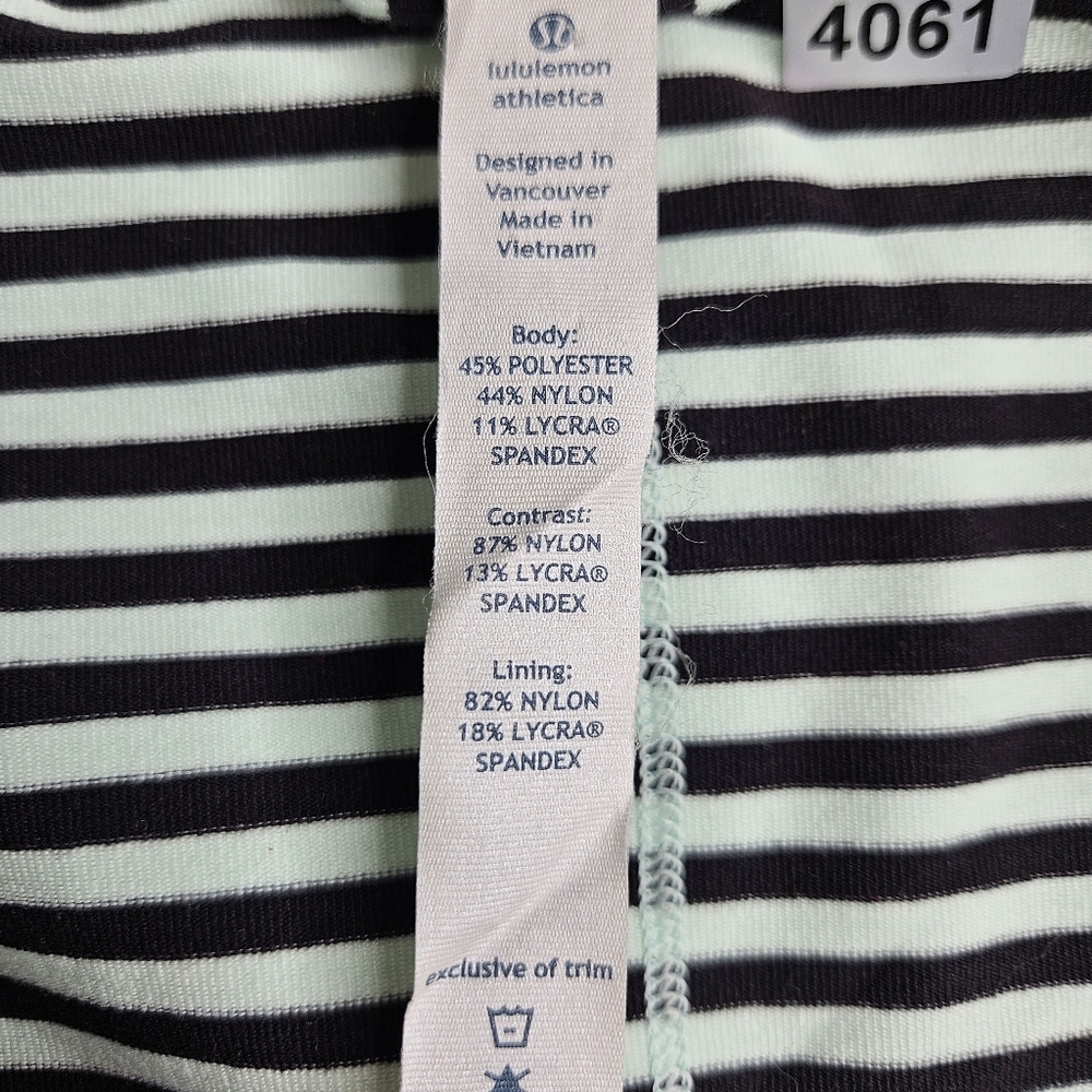 Lululemon Daily Yoga Jacket Size 4 Mint Green + Black Stripes - Picture 7 of 13
